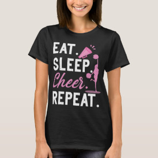 Cheerleading Dance Cheerleader Girls Eat Sleep Che T-Shirt