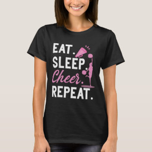 Cheerleading Dance Cheerleader Girls Eat Sleep Che T-Shirt