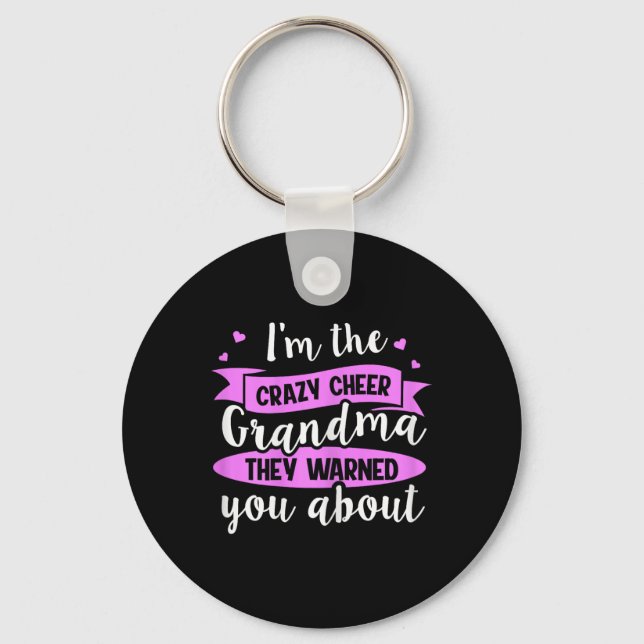 Cheerleading Design For A Cheer Grandma _2  Key Ring (Front)