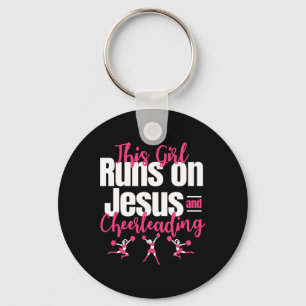 Cheerleading Faith Christian Jesus Religious Cheer Key Ring
