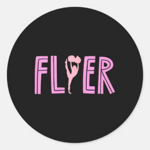 Cheerleading Flyer Stunt Group Cheer Squad Classic Round Sticker