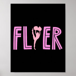 Cheerleading Flyer Stunt Group Cheer Squad Poster