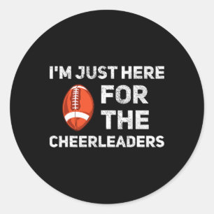 Cheerleading Footll Lover Footll Game Cheerleader Classic Round Sticker