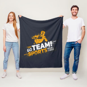 Cheerleading Gag Sports Real Hard Fleece Blanket