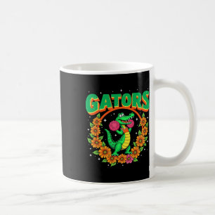Cheerleading Gator Floral Retro Back To School Spi Coffee Mug