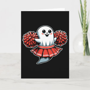Cheerleading Ghost Halloween Cheerleader Card