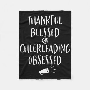 Cheerleading Gift Cheerleader Cheer Mum Coach Squa Fleece Blanket