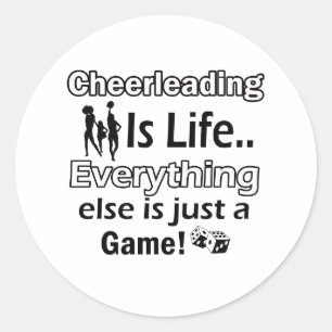 Cheerleading gift items classic round sticker