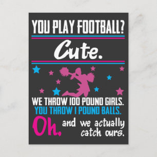 Cheerleading Gift You Play Football That's Cute Postcard