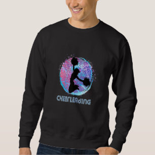 Cheerleading Girls Kids Cheerleader Retro Distress Sweatshirt