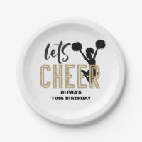 Cheerleading Gold and Black Cheer Birthday