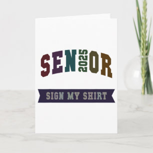 Cheerleading Graduation Senior 2025 Sign My Tch Au Card