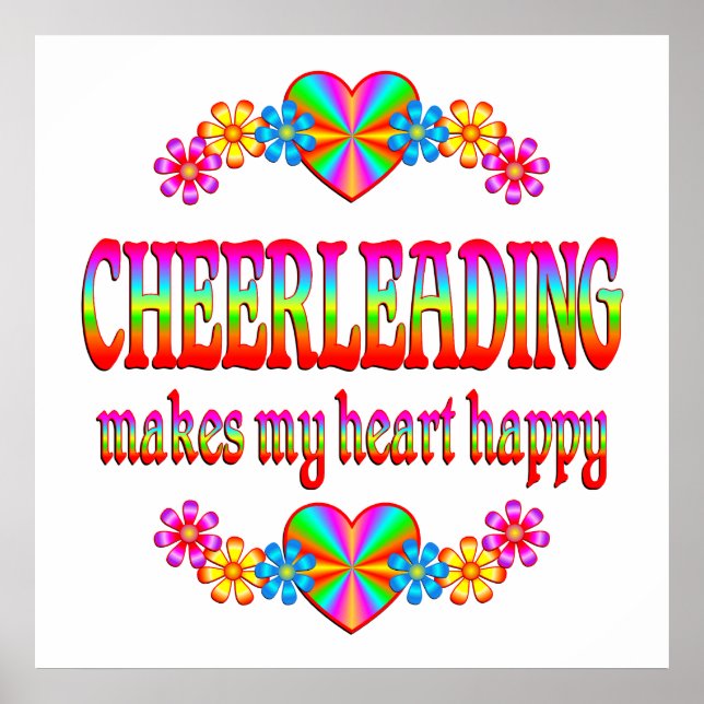 Cheerleading Heart Happy Poster (Front)