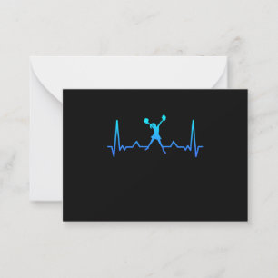 Cheerleading Heartbeat Cheerleader Girls Card