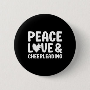Cheerleading I Love Cheerleading For Women Cheer 6 Cm Round Badge