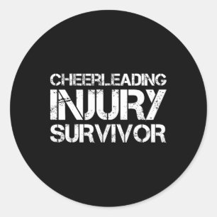 Cheerleading Injury Survivor Classic Round Sticker