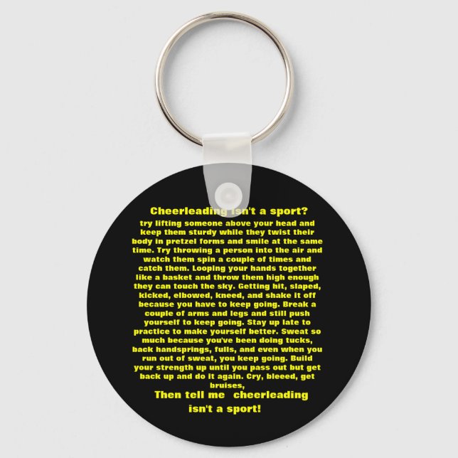 Cheerleading is a sport key ring (Front)
