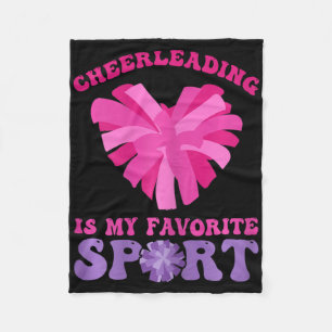 Cheerleading Is My Favourite Sport - Cheer And Che Fleece Blanket
