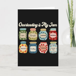 Cheerleading Is My Jam Cheer Coach Team Spirit Pep Card