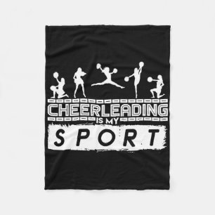 Cheerleading Is My Sport Cheerleader Fleece Blanket
