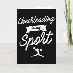 Cheerleading Is My Sports Cheerleader Cheering Card