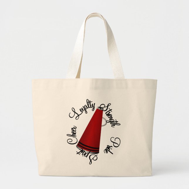 Cheerleading Large Tote Bag (Front)