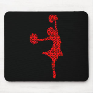 Cheerleading Lovers Valentine Hearts Love Cheerlea Mouse Pad