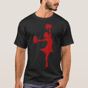 Cheerleading Lovers Valentine Hearts Love Cheerlea T-Shirt