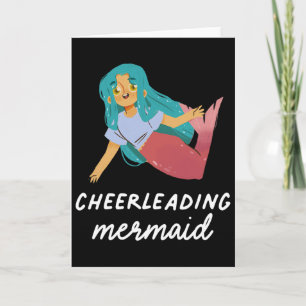 Cheerleading Mermaid Girl Funny Sports Birthday Pa Card