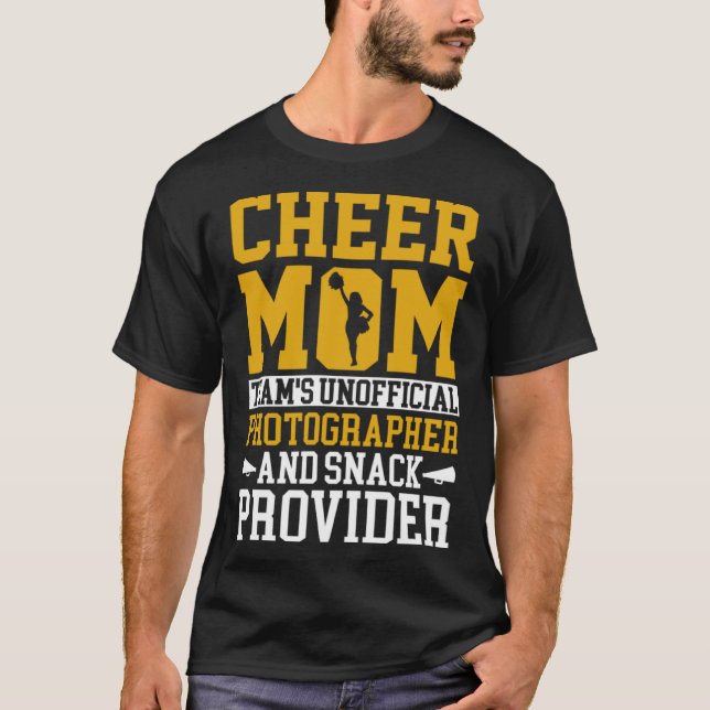 Cheerleading Mom Unofficial Photographer Snack Pro T-Shirt (Front)
