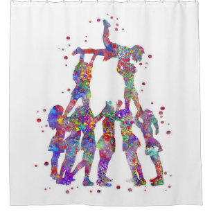 Cheerleading Owner Gift   Cute, Unique Birthday Shower Curtain