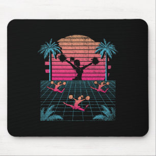 Cheerleading Palm Trees Tropical 80s Vaporwave Che Mouse Pad