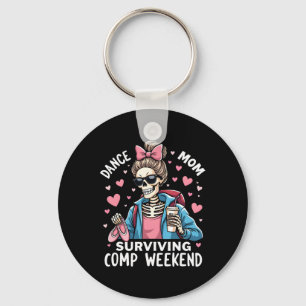 Cheerleading Parent Cheer Dance Mom Surviving Comp Key Ring