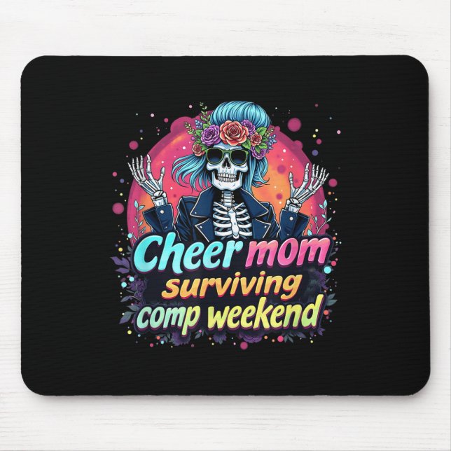Cheerleading Parent Coffee Cheer Mum Surviving Com Mouse Pad (Front)
