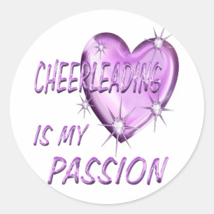 CHEERLEADING PASSION CLASSIC ROUND STICKER