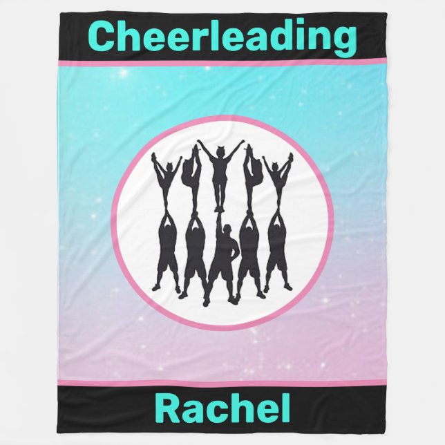 Cheerleading Pastel Fleece Blanket (Front)