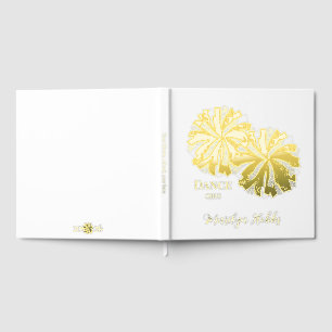 Cheerleading  Pom Poms Personalized Foil Scrapbook Guest Book