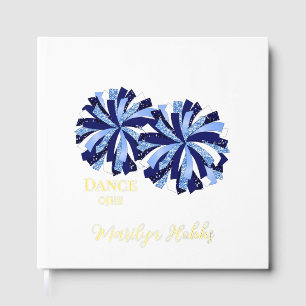 Cheerleading Pom Poms Personalized Foil Scrapbook Guest Book