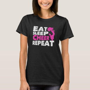 Cheerleading Practice Cheerleader Eat Sleep Cheer T-Shirt