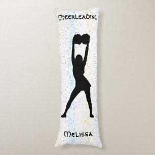 Cheerleading Rainbow Confetti Personalised Body Cushion