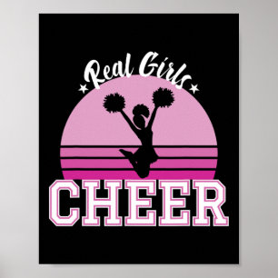 Cheerleading Real Girls Cheer Pompoms Cheerleader  Poster