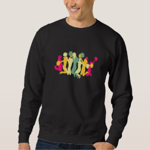 Cheerleading Retro Cheerleader Girl Acrobatics   Sweatshirt