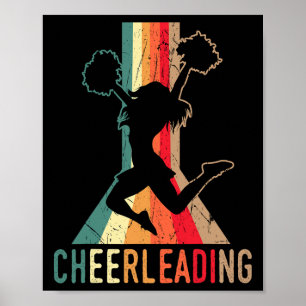 Cheerleading Retro Cheerleaders Cheering Squad Tea Poster