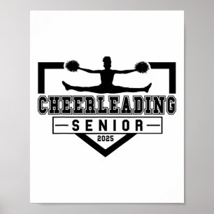 Cheerleading Senior Night Cheer Senior 2025 Gradua Poster