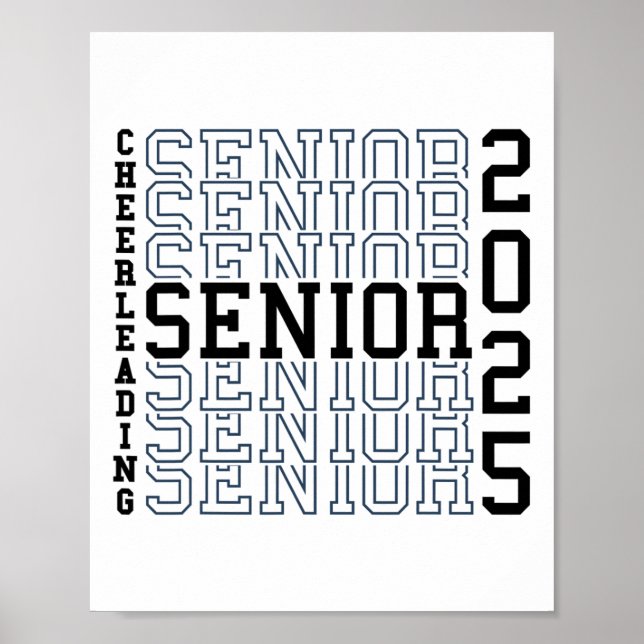 Cheerleading Senior Night Cheer Senior 2025 Gradua Poster (Front)