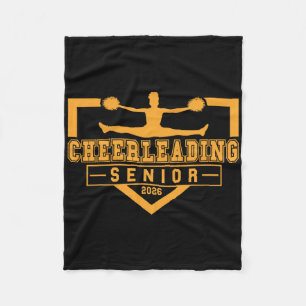 Cheerleading Senior Night Cheer Senior 2026 Gradua Fleece Blanket