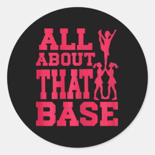 Cheerleading Shirt Girls Cheerleader Cheer Girl Classic Round Sticker