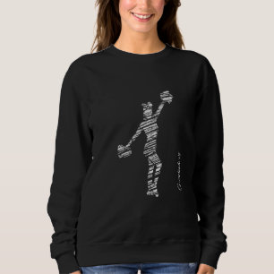 Cheerleading silhouette cheer 50 sweatshirt