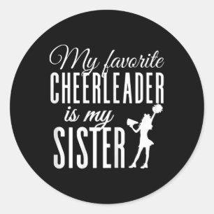 Cheerleading Sister Shirt Girls Cheerleader Cheer Classic Round Sticker
