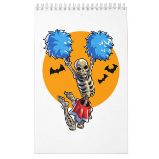 Cheerleading Skeleton Halloween Cheer Mum Girls Wo Calendar